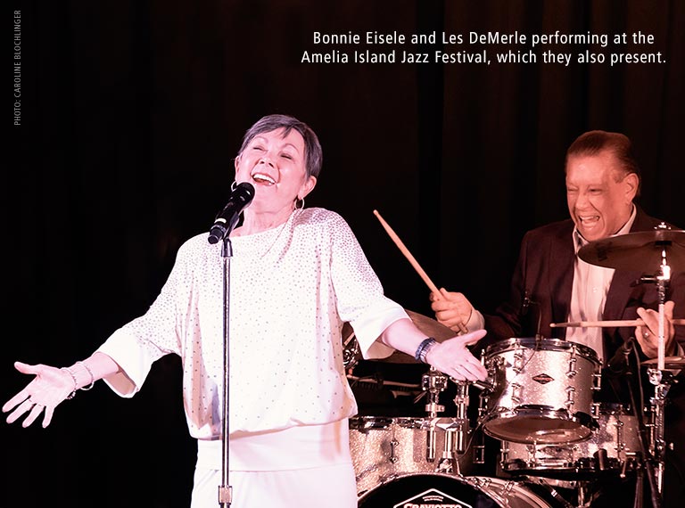 Bonnie Eisele and Les DeMerle at the Amelia Island Jazz Festival